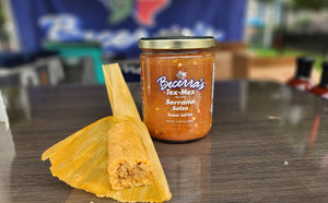 Becerra's Serrano Salsa & Red Hot Pork Tamale at Saint Michael's Farmers Market Saturdays 8 am - 12 pm until September 3rd.